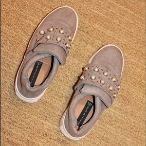 Steve Madden Grey Slip-ons